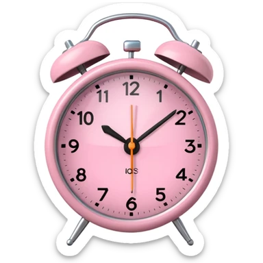 Please make me an alarm clock that will show six o'clock in the morning and make it in the style of ios 18.1 and aesthetic and the color is light pink, not analog but digital sticker