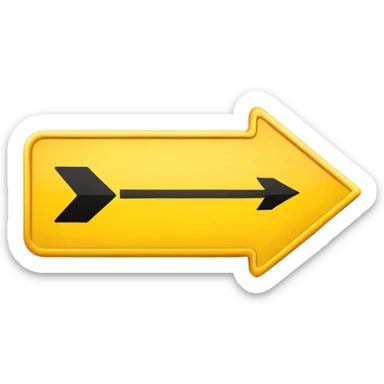 yellow sign in full direction sticker