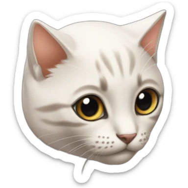 gato negro con cara de sorpresa sticker