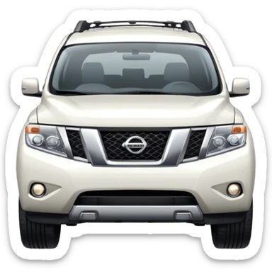 White Nissan Pathfinder  sticker