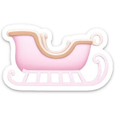 light pink sleigh sticker