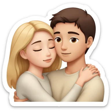 intimate moment between two sticker