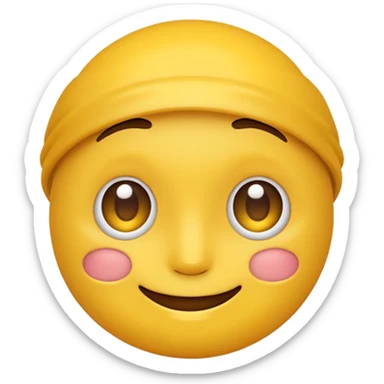 regular yellow emoji with a sigma face sticker