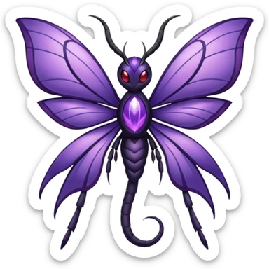Venomoth-Yveltal-Lunala-Fakémon-hybrid-creature (full body)  sticker