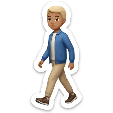 emoji of a purposeful person walking forward with focus sticker