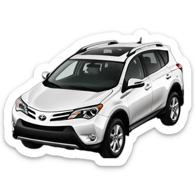 one white toyota rav4 2014 sticker