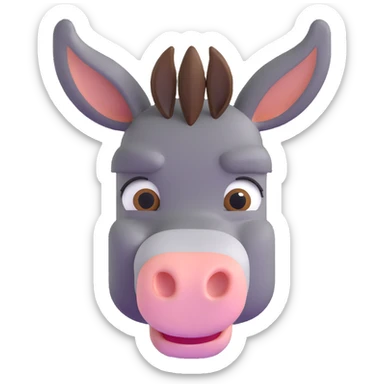 sad blue donkey sticker