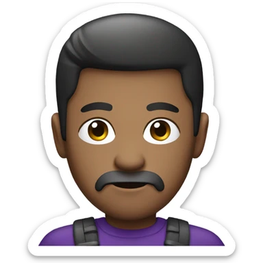 a robber in a purple shirt  sticker