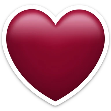 Maroon heart sticker