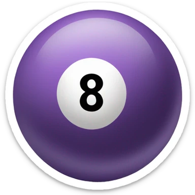 Pastel purple eight ball  sticker