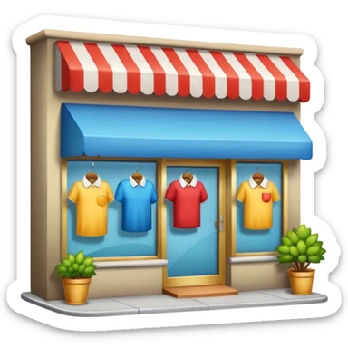 clothing store on the street sticker