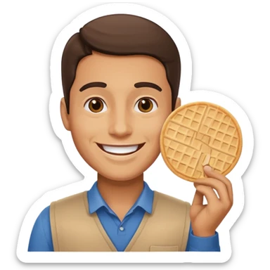 Wafer delivering man sticker