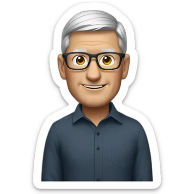 tim cook with a macbook pro sticker