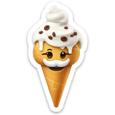 un cane che mangia il gelato sticker