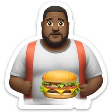 fat man cheeseburger ￼ sticker