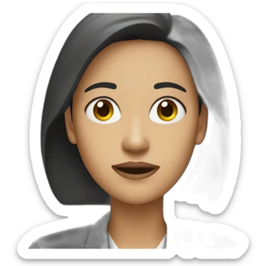 Woman HR-manager Disinterested sticker