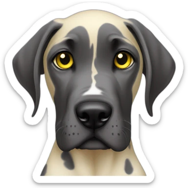 Great Dane Puppy green/ yellow eyes sticker