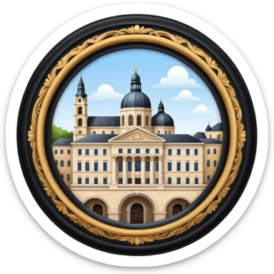 architectural heritage europe round sticker
