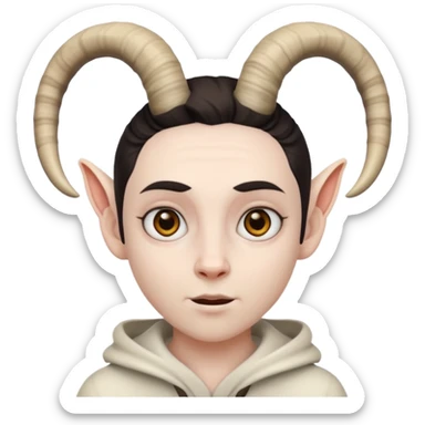 People with goat horn sticker