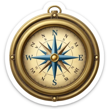 Compass pointing north west sticker