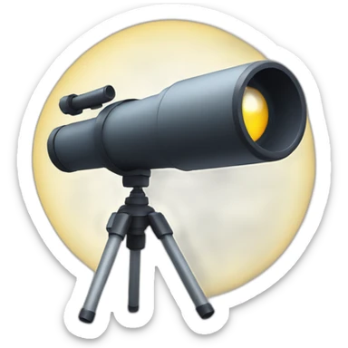 A telescope with a twinkle in its eye sticker
