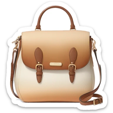 Realistic cream to tan ombre kate spade satchel purse.  sticker