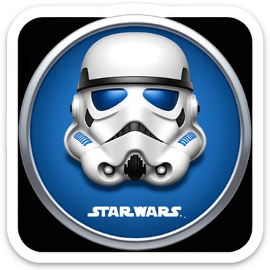 Star Wars storm trooper evil darkly night blue Dirty and dented Local Motors Rally Fighter off road race car hot rod meets 2013 Toyota 86 trophy truck-style basher flying on a dusty road (silver wheels) sticker