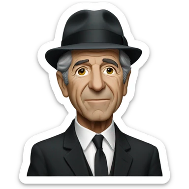 leonard cohen sticker