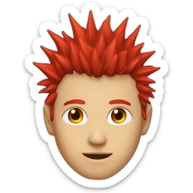 red-spiked-haired-guy, red-eyes sticker