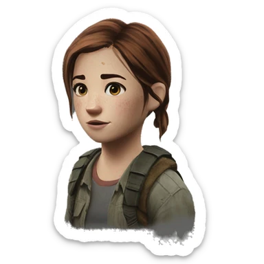 Ellie the last of us Little bit dezoom sticker