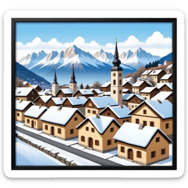 austrian village sticker