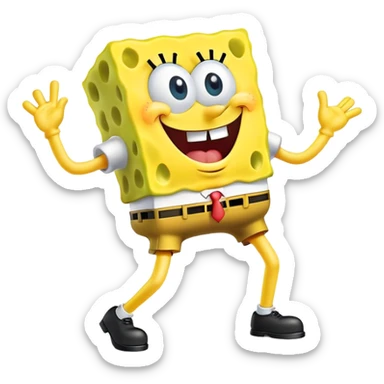 SpongeBob SquarePants character twerking sticker