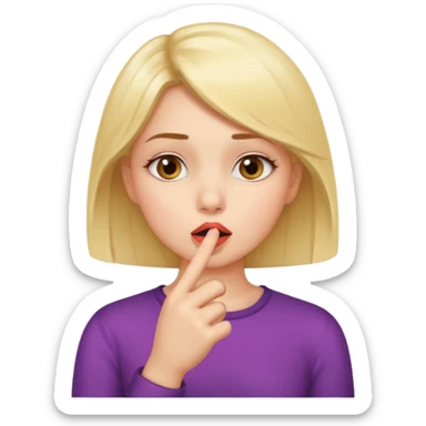 shhh wow girl sticker