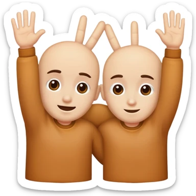 a bum and a bum give five  sticker