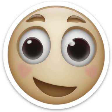 Heart with pleading eyes smiling sticker