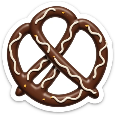  chocolate dipped pretzels with dark chocolate drizzle  sticker