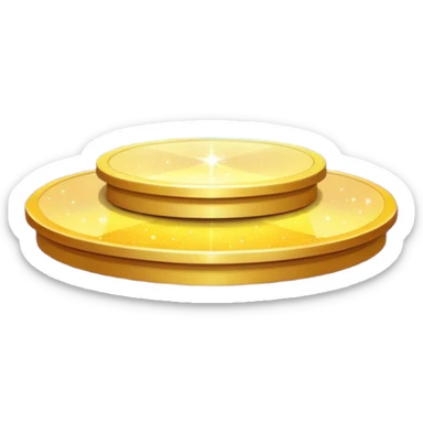 A spotlight-lit platform with glittery floor decorations. sticker