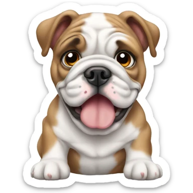 English bulldog puppy sticker