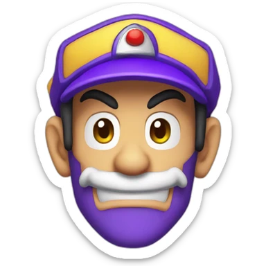 waluigi face sticker
