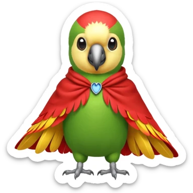 parrot wearing a poncho sticker