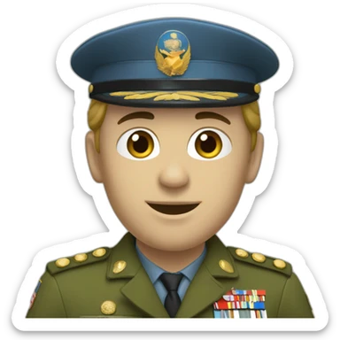 Un militaire en tenu de terre et son épouse sticker