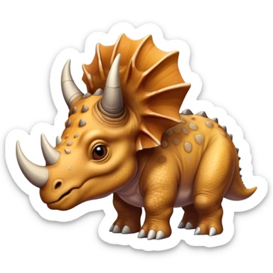 faces of different triceratops sticker
