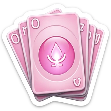 Light pink oracle cards sticker