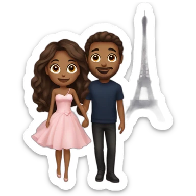 date night in paris sticker