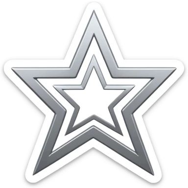 tetragrammaton star, simple, bold lines sticker