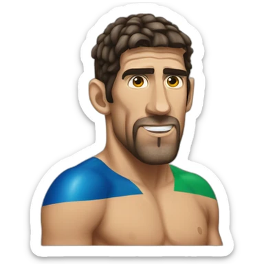 Michael Phelps looking like a Mexican fly sticker