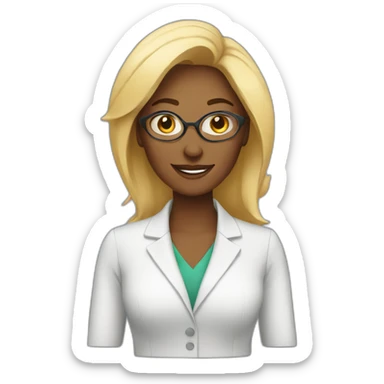 woman business owner sticker