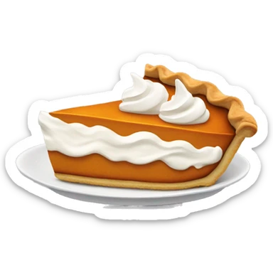 Pumpkin pie with whipped cream  sticker