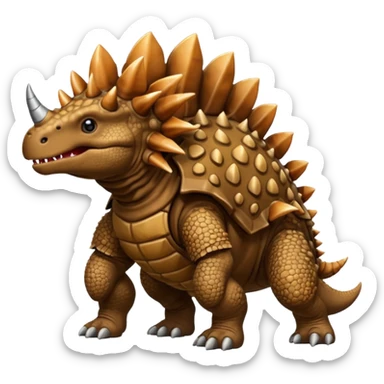 A brown ankylosaurus that doesn’t look mutated and actually looks like a normal ankylosaurus  sticker