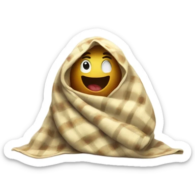 happy pepper in blanket sticker